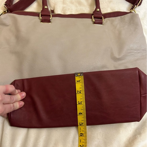 Steve Madden | Tote Style Purse | Maroon, Taupe - two tone | NWOT - Picture 11 of 11